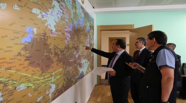 Bakan Yardımcımız Akif Özkaldı Yangın Harekat Merkezinde İncelemelerde Bulundu