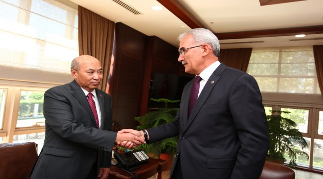 Moğolistan Büyükelçisi’nden Genel Müdürümüze Ziyaret.