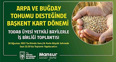 Ankara'da üreticilere tohum desteği