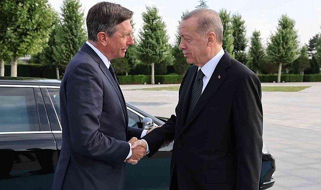 Cumhurbaşkanı Erdoğan, Slovenya Cumhurbaşkanı Pahor'u resmi törenle karşıladı
