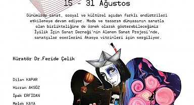 Mağaza vitrinleri sanatsal çalışmalarla donatılacak