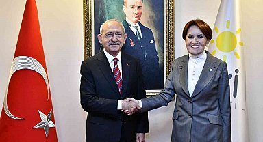 CHP Genel Başkanı Kılıçdaroğlu, İYİ Parti Genel Başkanı Akşener'i ziyaret etti