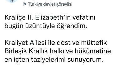 Cumhurbaşkanı Erdoğan, Kraliçe 2. Elizabeth için taziye mesajı yayımladı