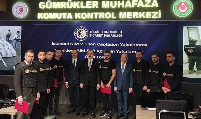 Cumhuriyet tarihinin en büyük captagon yakalamasını yapan ekibe ödül