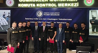 Cumhuriyet tarihinin en büyük captagon yakalamasını yapan ekibe ödül