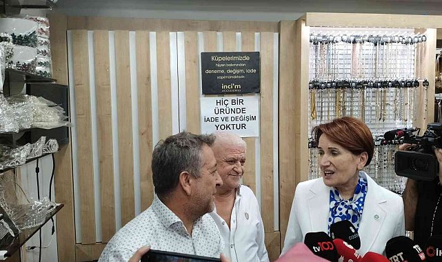 İYİ Parti Genel Başkanı Akşener, Ankara'da esnafı ziyaret etti