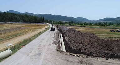 Çanakkale-Biga Taşoluk Sulamasında çalışmalar devam ediyor