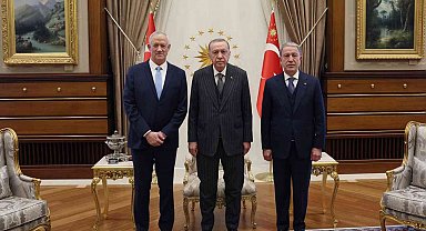 Cumhurbaşkanı Erdoğan, İsrail Savunma Bakanı Gantz'i kabul etti