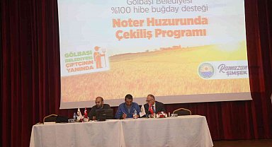 Gölbaşı'nda yüzde 100 hibeli buğday desteğinin kuraları çekildi