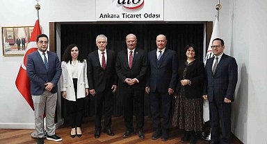 KKTC Büyükelçisi Korukoğlu'ndan ATO Başkanı Baran'a ziyaret