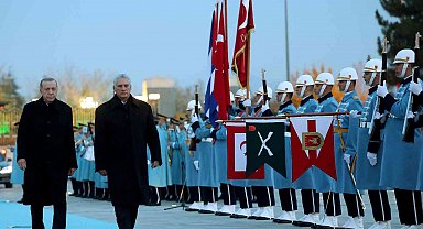 Cumhurbaşkanı Erdoğan, Küba Devlet Başkanı Bermudez'i resmi törenle karşıladı