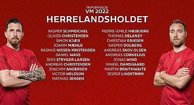 Danimarka'nın 2022 Dünya Kupası kadrosu açıklandı