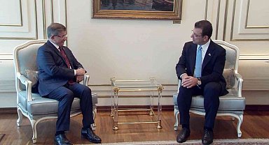 Gelecek Partisi Genel Başkanı Davutoğlu'ndan İmamoğlu'na ziyaret