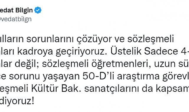 Sözleşmeliden kadroya geçişte çerçeve genişletildi