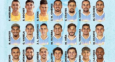 Uruguay'ın Dünya Kupası kadrosu açıklandı
