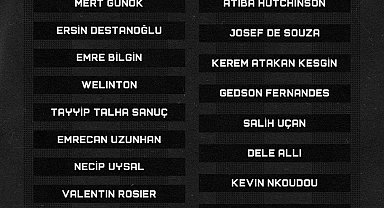 Beşiktaş'ın Gaziantepspor maçı kamp kadrosu belli oldu