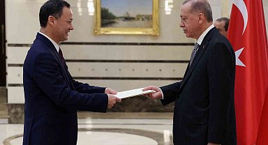 Cumhurbaşkanı Erdoğan, Kırgızistan Büyükelçisi Ruslan Kazakbaev'i kabul etti