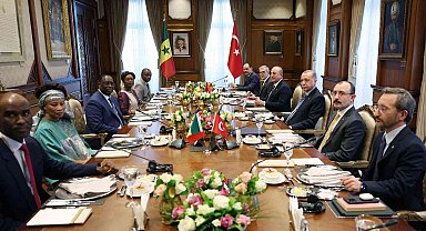 Cumhurbaşkanı Erdoğan, Senegal Cumhurbaşkanı Macky Sall onuruna öğle yemeği verdi