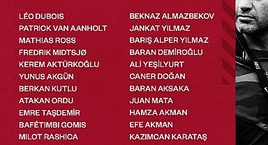 Galatasaray'ın Antalya kamp kadrosu belli oldu