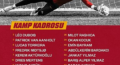 Galatasaray'da kamp kadrosu açıklandı: 8 eksik