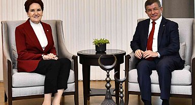 İYİ Parti Lideri Akşener'den Gelecek Partisi Lideri Davutoğlu'na ziyaret