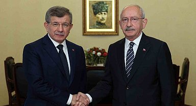CHP lideri Kılıçdaroğlu Gelecek Partisi lideri Ahmet Davutoğlu'nu ağırladı