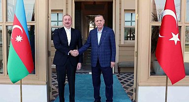 Cumhurbaşkanı Erdoğan ile Azerbaycan Cumhurbaşkanı Aliyev'in görüşmesi başladı
