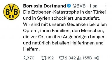 Dortmund, Milan ve Ajax'tan geçmiş olsun mesajı