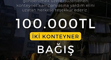 Keşanspor topladıkları 100 bin TL'yi yaşam konteyneri kampanyasına yatırdı