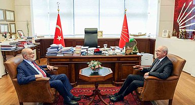 Saadet Partisi lideri Temel Karamollaoğlu'ndan CHP lideri Kılıçdaroğlu'na ziyaret