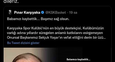 TBF'den Selçuk Yaşar için taziye mesajı