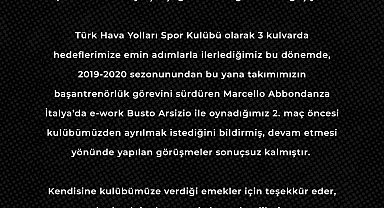 THY Kadın Voleybol Takımı'nda Başantrenör Marcello Abbondanza ile yollar ayrıldı
