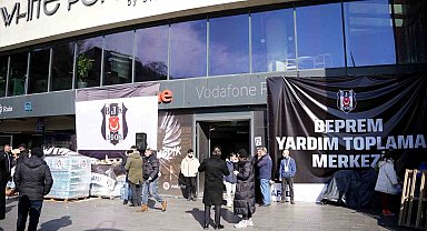 Vodafone Park'ta depremzedeler için yardım çalışmaları sürüyor