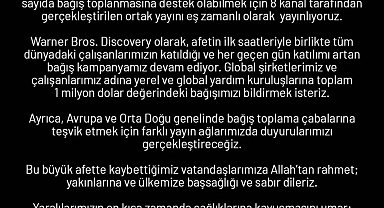 Warner Bros'tan depremzedelere 1 milyon dolarlık yardım