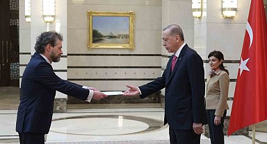 Cumhurbaşkanı Erdoğan, Kuzey Makedonya Büyükelçisi Manasijevski' yi kabul etti