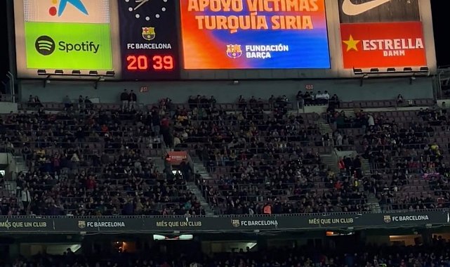 El Clasico'da Türkiye'de yaşanan afet için dayanışma çağrısı yapıldı