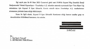 Fenerbahçe: "Kulübümüz bu karar ile ilgili yürütmeyi durdurma başvurusu yapacaktır"
