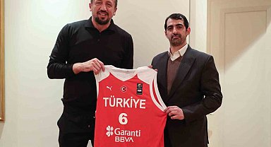 İran Basketbol Federasyonu Başkanı Daveri'den, TBF Başkanı Türkoğlu'na ziyaret