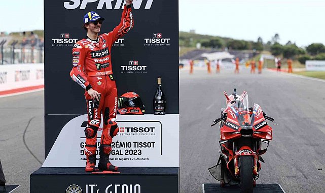 Portekiz Grand Prix'sinde kazanan İtalyan Francesco Bagnaia