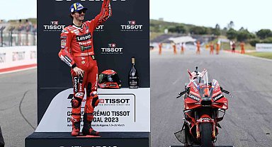 Portekiz Grand Prix'sinde kazanan İtalyan Francesco Bagnaia