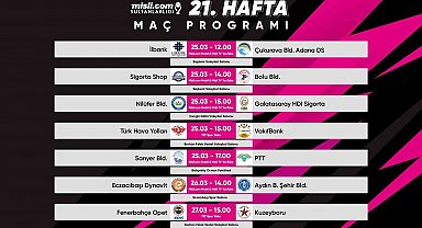 Sultanlar Ligi'nde 21. hafta heyecanı başlıyor