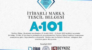 A101 Türkiye'nin en itibarlı süpermarketi seçildi