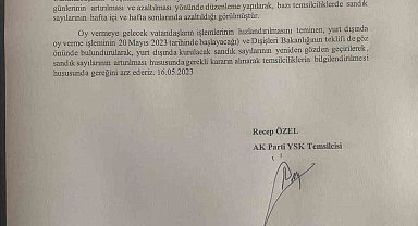 AK Parti'den yurtdışı sandık sayısı ve oy günü azaltılmasına itiraz